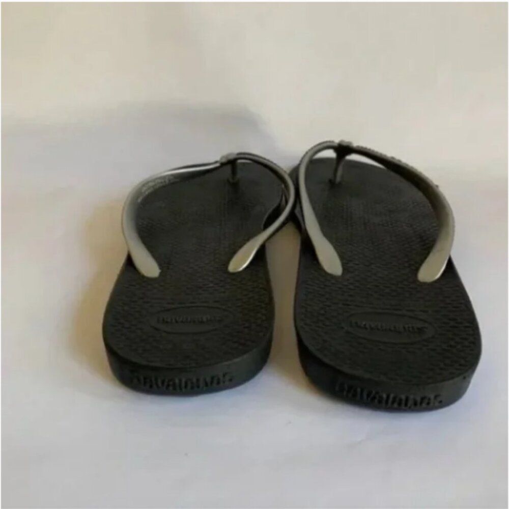 Havaianas Slim Retro Black/Gray Sandals Size 5 - Picture 8 of 10